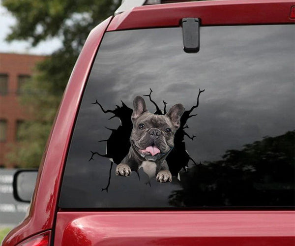 My French Bulldog Is An Honor Student Vinyl Decal 2-Pack - 7.5"x3", UV Protected, Made In USA