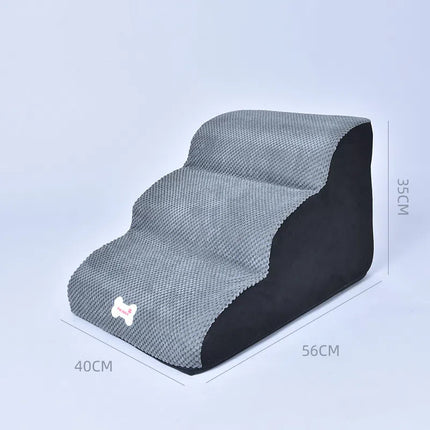 French Bulldog Stairs - Grey 3 steps - Frenchie Complex Shop