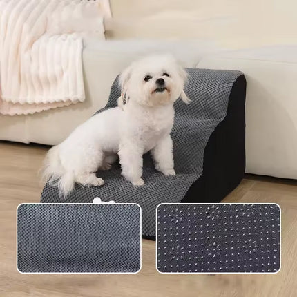 French Bulldog Stairs - Grey 2 steps - Frenchie Complex Shop