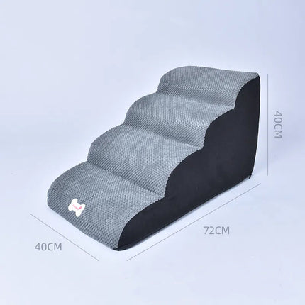 French Bulldog Stairs - Grey 4 steps - Frenchie Complex Shop