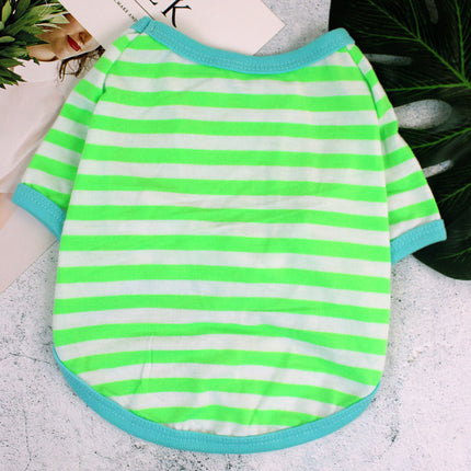 Striped French Bulldog Pajamas - Green / L - Frenchie Complex Shop
