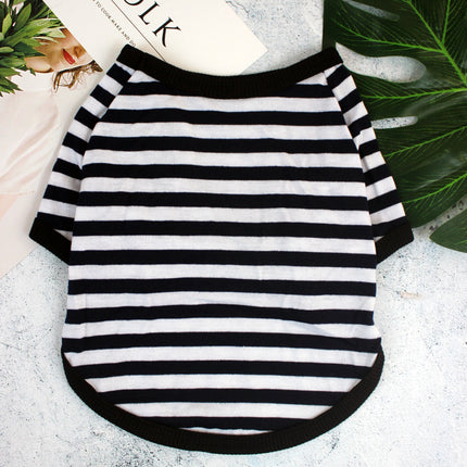 Striped French Bulldog Pajamas - Black / M - Frenchie Complex Shop
