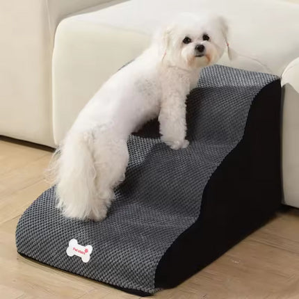 French Bulldog Stairs - Grey 2 steps - Frenchie Complex Shop