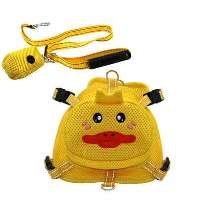 French Bulldog Backpack Harness Set - Yellow duck / S - Frenchie Complex Shop