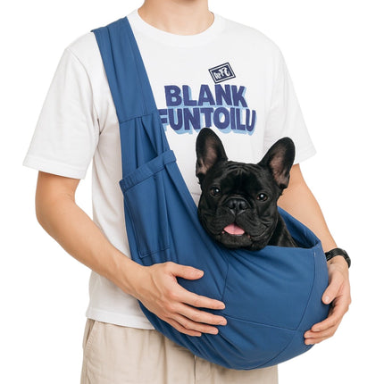 French Bulldog Sling Carrier Bag - Blue - Frenchie Complex Shop
