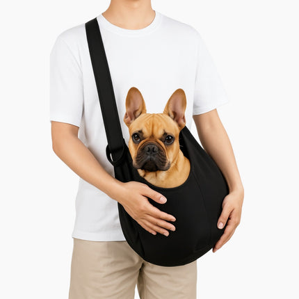 French Bulldog Sling Carrier Bag - Black - Frenchie Complex Shop
