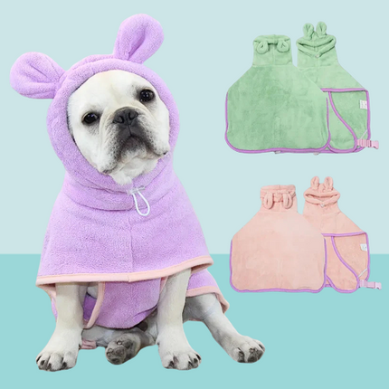 French Bulldog Bath Microfiber Hoodie Blanket - Frenchie Complex Shop