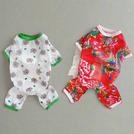 Breathable French Bulldog Pajamas - White / XS - Frenchie Complex Shop
