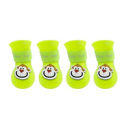 Silicone French Bulldog Boots - Yellow / L - Frenchie Complex Shop