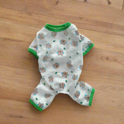 Breathable French Bulldog Pajamas - Green / XS - Frenchie Complex Shop