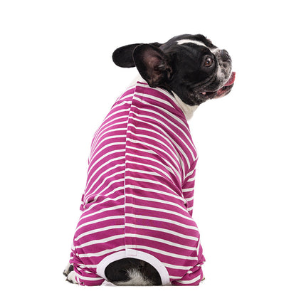 Snug Striped French Bulldog Pajamas - Frenchie Complex Shop