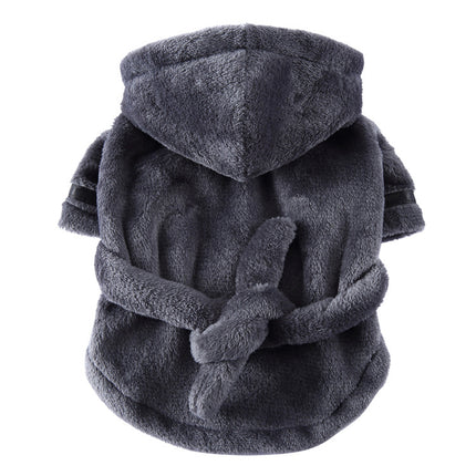 French Bulldog Bathrobe - Gray / M - Frenchie Complex Shop