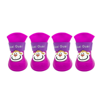 Silicone French Bulldog Boots - Purple / M - Frenchie Complex Shop
