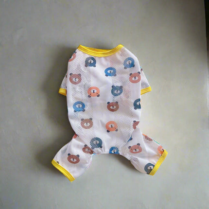Breathable French Bulldog Pajamas - White / XS - Frenchie Complex Shop