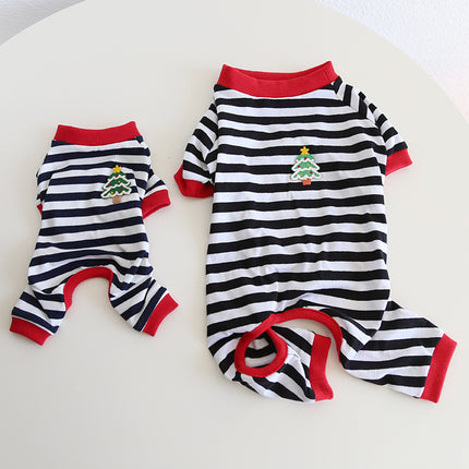 StripeNap French Bulldog Pajamas - Red / XS - Frenchie Complex Shop
