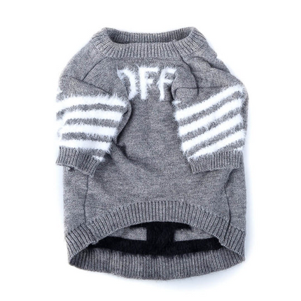 Off Gray Frenchie Sweater - S / Gray - Frenchie Complex Shop