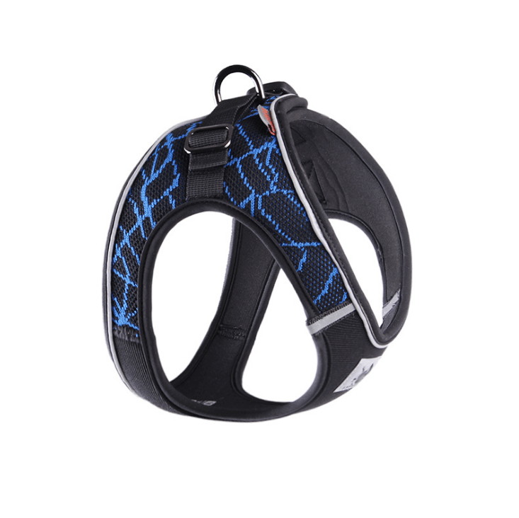 360-degree Reflective French Bulldog Harness - Blue / XS - Frenchie Complex Shop