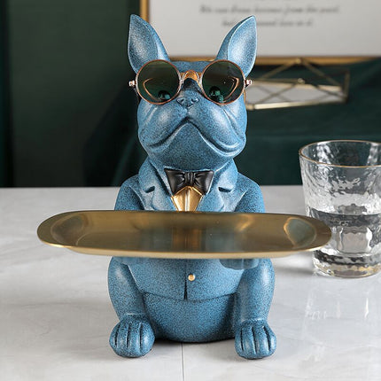 Creative French Bulldog Statue - Blue - Frenchie Complex Shop