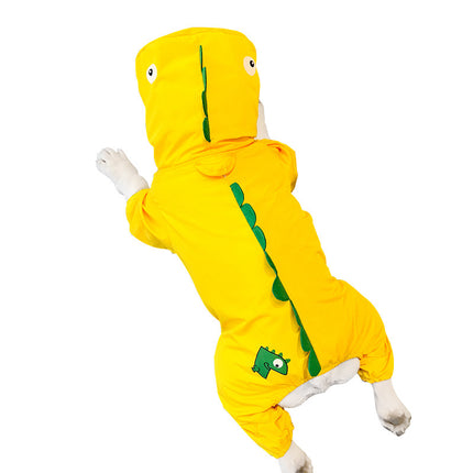 French Bulldog Dinosaur Raincoat - L / Yellow - Frenchie Complex Shop