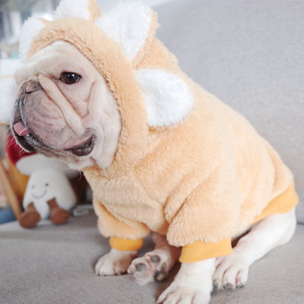 Flower French Bulldog Sweater - Yellow / S - Frenchie Complex Shop