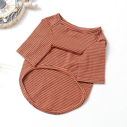 French Bulldog Striped Pajama - Orange / XS - Frenchie Complex Shop