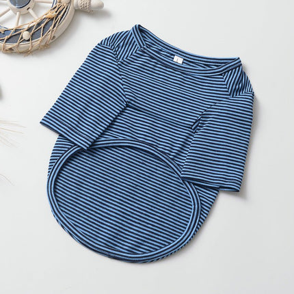 French Bulldog Striped Pajama - Blue / XS - Frenchie Complex Shop