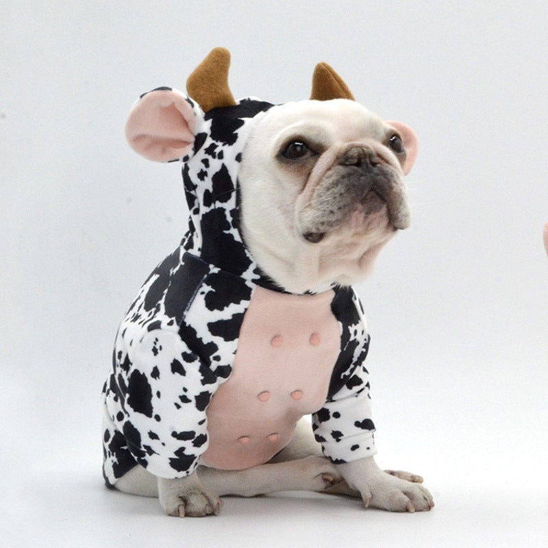 French Bulldog Cow Hoodie - S - Frenchie Complex Shop