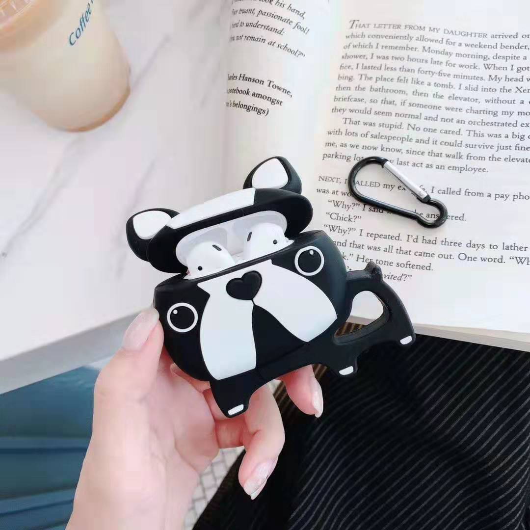 Frenchie Silicone AirPods Case - Black / 1to2 AirPods - Frenchie Complex Shop