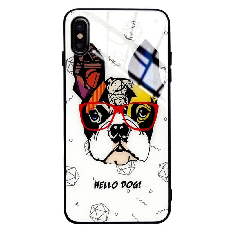 French Bulldog Glass iPhone Case - White / iPhone6s - Frenchie Complex Shop