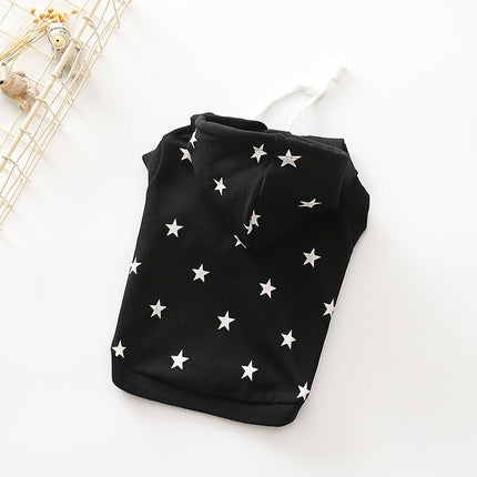 Stars French Bulldog Hoodie - Black / XS - Frenchie Complex Shop