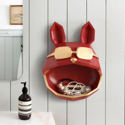 French Bulldog Wall Mounted Statue - Red - Frenchie Complex Shop