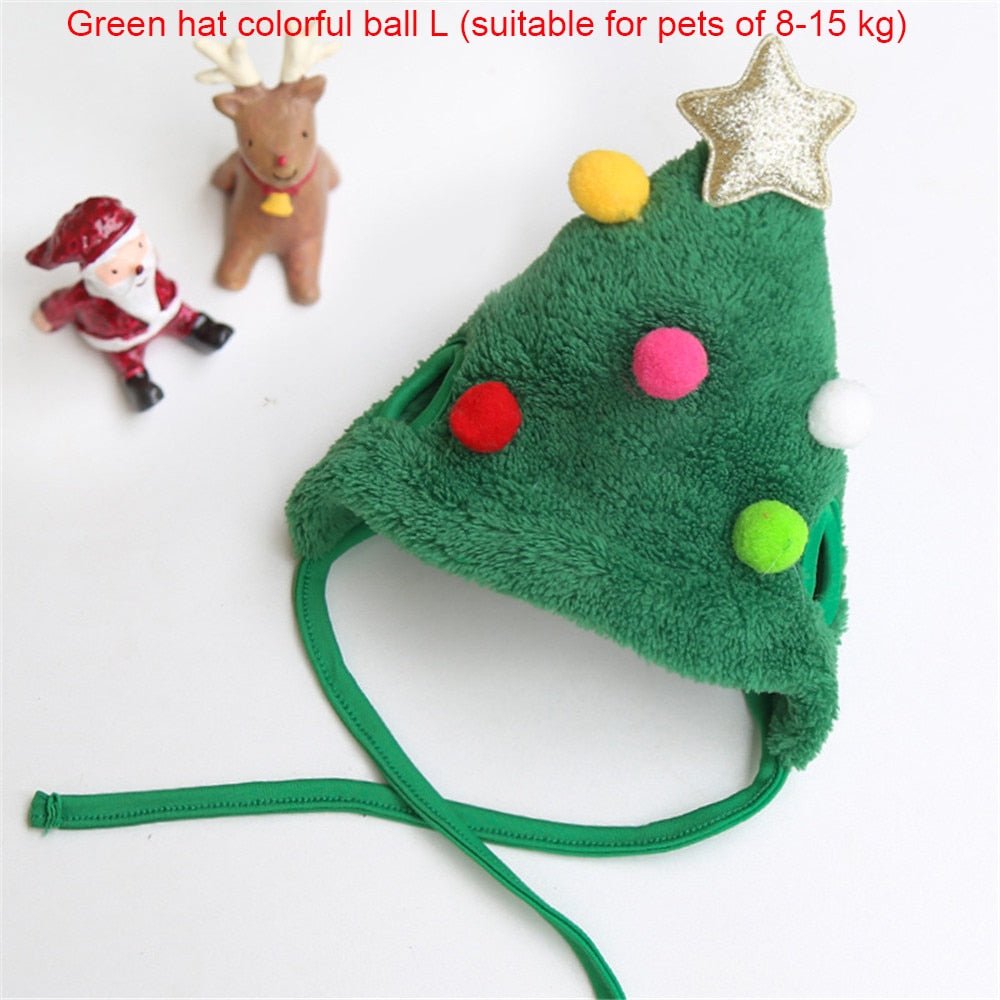 Christmas Frenchie Hat & Bandana - Green Hat L - Frenchie Complex Shop