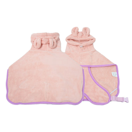 French Bulldog Bath Microfiber Hoodie Blanket - XS / Light Pink - Frenchie Complex Shop
