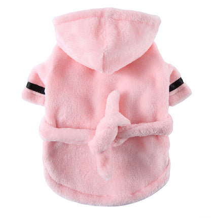 French Bulldog Bathrobe - Pink / S - Frenchie Complex Shop