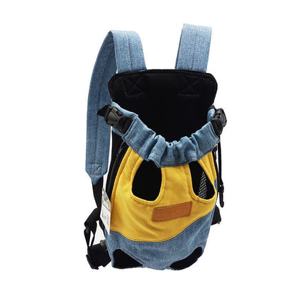 Travel French Bulldog Carrier Bag - Light blue and yellow / S - Frenchie Complex Shop