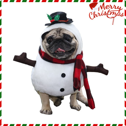 Snowman Christmas French Bulldog Costume - S - Frenchie Complex Shop
