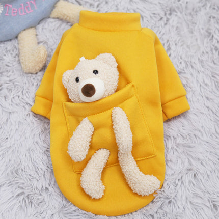 Bear French Bulldog Hoodie - XS / Orange - Frenchie Complex Shop