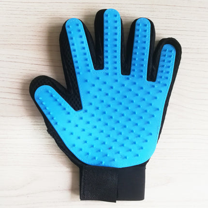 French Bulldog Grooming Brush Glove - Left Hand / Sky Blue - Frenchie Complex Shop
