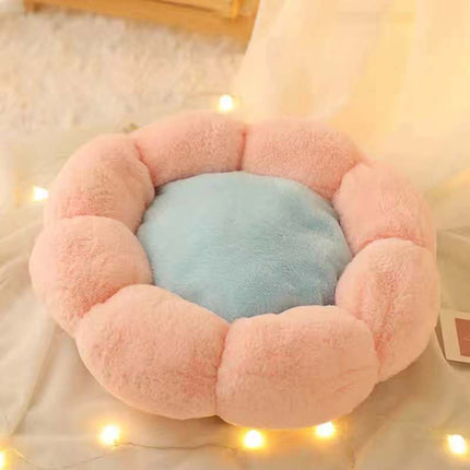 Flower Plush French Bulldog Bed - 05 / 50cm/19.6inch - Frenchie Complex Shop