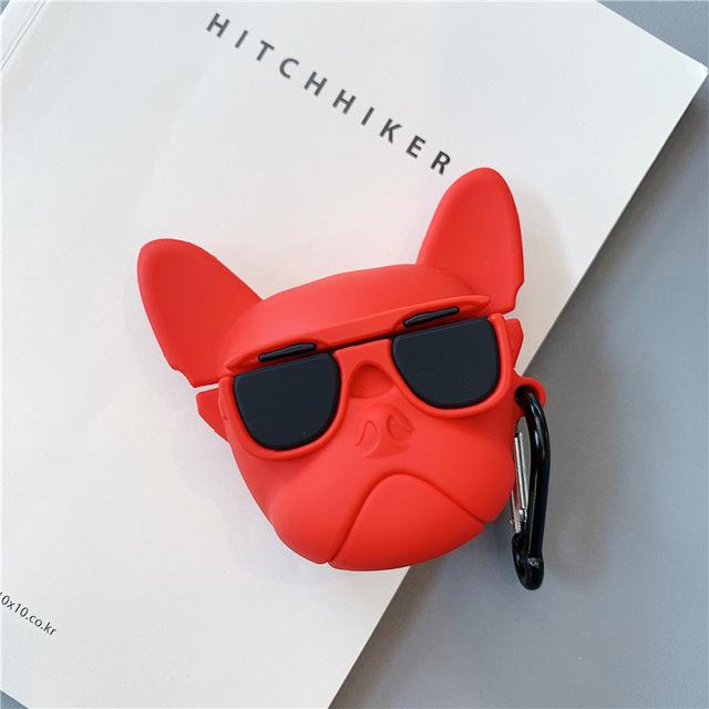 French Bulldog Airpods Case - Red - Frenchie Complex Shop