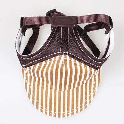 Striped French Bulldog Baseball Cap - Brown / S - Frenchie Complex Shop