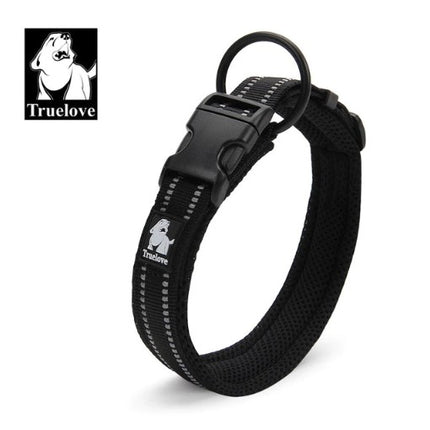 Reflective Dog Collar - Black / XXS - Frenchie Complex Shop