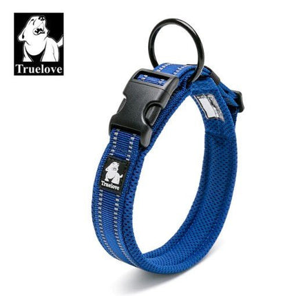 Reflective Dog Collar - Blue / XXS - Frenchie Complex Shop