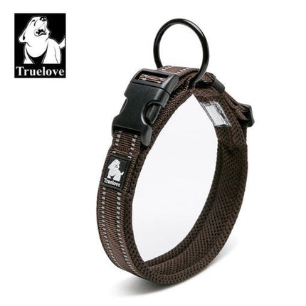 Reflective Dog Collar - Brown / XXS - Frenchie Complex Shop