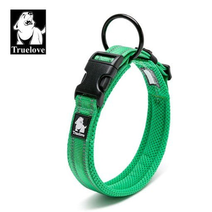 Reflective Dog Collar - Green / XXS - Frenchie Complex Shop