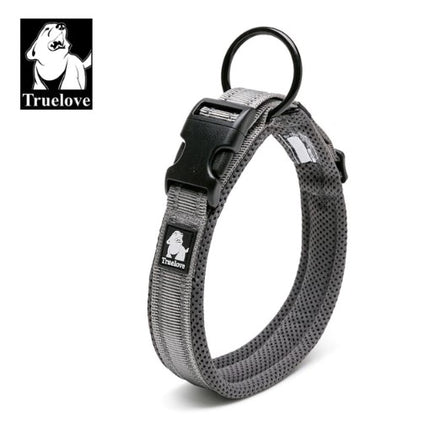 Reflective Dog Collar - Grey / XXS - Frenchie Complex Shop