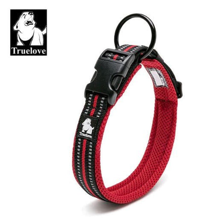 Reflective Dog Collar - Red / XXS - Frenchie Complex Shop