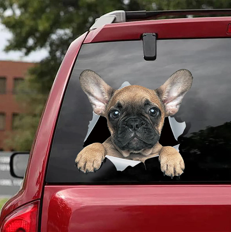 3D Creative French Bulldog Car Stickers - 1 - Frenchie Complex Shop