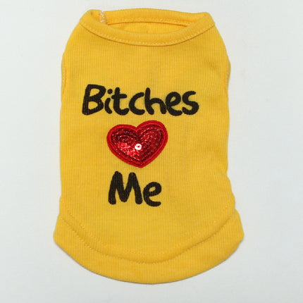 Love Me Shirt for Frenchies - Yellow / XS - Frenchie Complex Shop