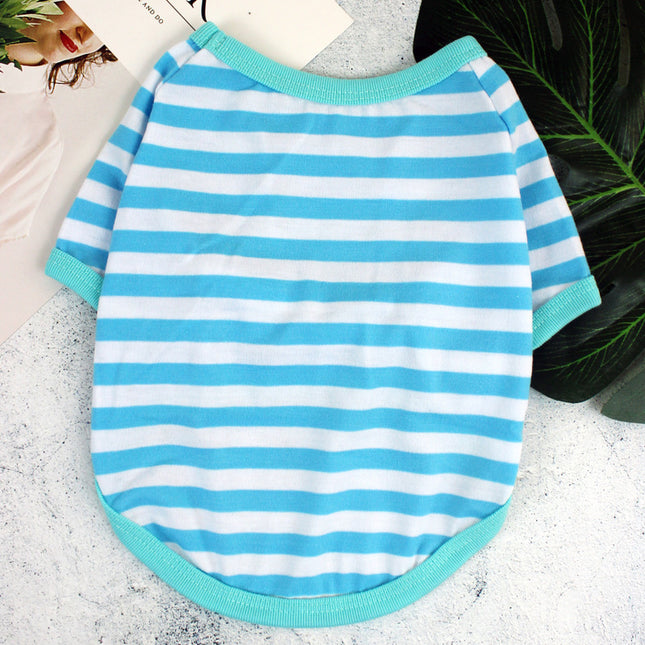 Striped French Bulldog Pajamas - Blue / S - Frenchie Complex Shop